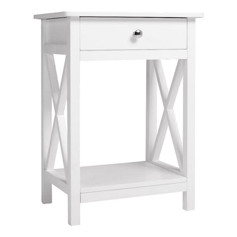 Wooden One Drawer Bedside Table, FI0092