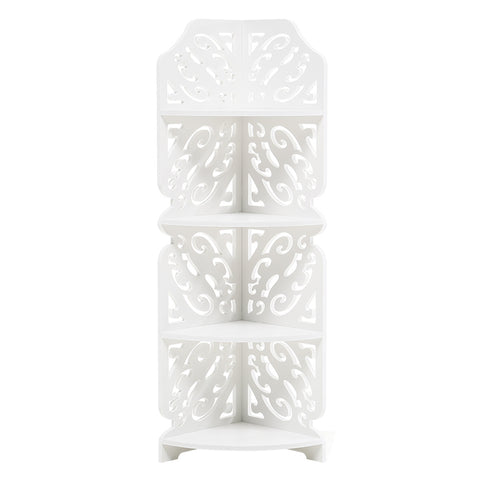 4-Tier White Corner Plant Display Stand, SP2430