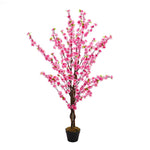 Artificial Peach Blossom Tree Potted Flower Home Plant Decor, PM0565