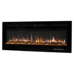 Recessed/Wall Mounted Electric Fireplace Adjustable Flame with Remote, PM1102