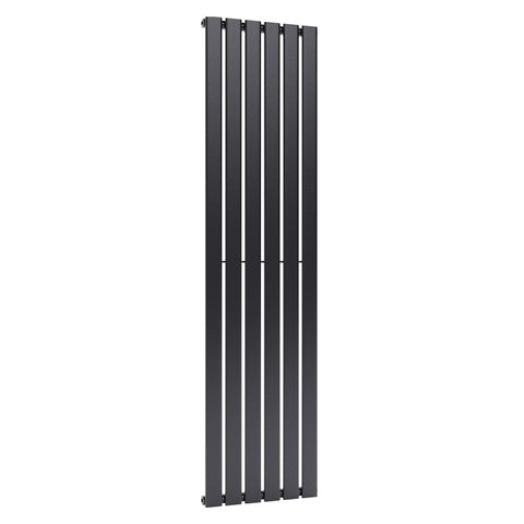 Livingandhome Steel Smoke Grey Vertical Tall Radiator with Single Panel, DM0387