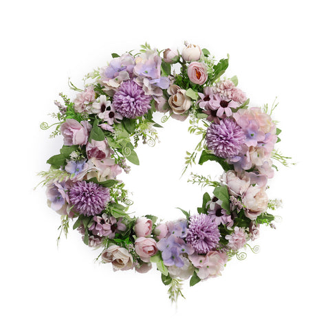 Spring Artificial Peony Wreath Mixed Flowers for Wedding Decor, SC0507