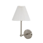 Modern Metal Wall Light with Pleated Conical Shade, FI0301