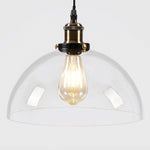 Minimal 1-Light Glass Pendant Light with Clear Lampshade, LG0062