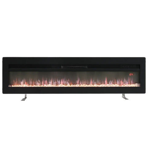 Electric Fireplace with Adjustable Flames, Wall Mounted or Freestanding, PM0793