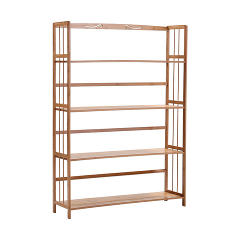 Livingandhome Bamboo Bookshelf Book Rack Organizer Free Standing for Living Room Study Room Office, SW0384