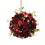 Creative 20 CM Rope Hanging Artificial Hydrangea Peony Flower Ball, SC0536