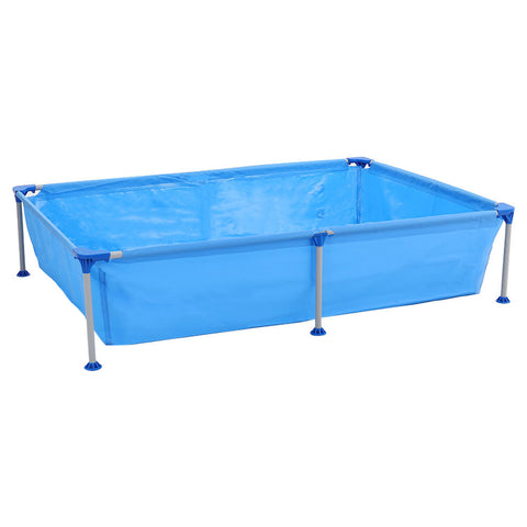 Mini Rectangular Metal Frame Pool Kids Outdoor Above Ground Swimming Pool, SW0291