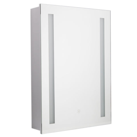 Livingandhome Wall Mounted Bathroom LED Mirror Medicine Cabinet with Shelves, JM0456