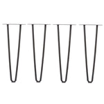 4 Pcs Metal Hairpin Furniture Table Legs Home DIY with Screws and Protectors, PM0336