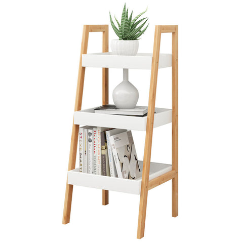 Nordic Freestanding Wooden 3-Tier Ladder Shelf Storage Organizer, SP2385