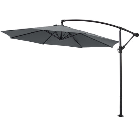 Livingandhome 3M Large Banana Cantilever Patio Parasol for Outdoor Sunshade and Rain, LG0439