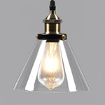 Single Head Clear Glass Cone-shaped Pendant Light, LG0059