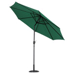 Patio Umbrella Large 3M Traditional Parasol with Round Base, LG0443LG0454