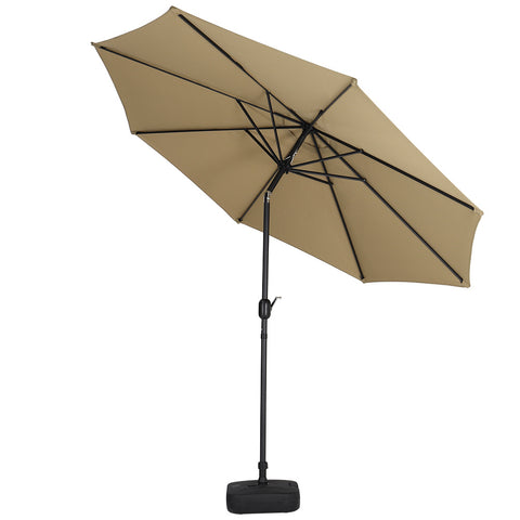 Patio Umbrella Large 3M Traditional Parasol with Plastic Base, LG0444LG0455