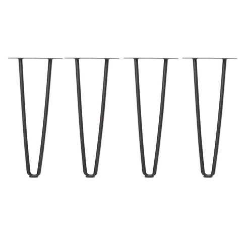 4 Pcs Metal Hairpin Furniture Table Legs Home DIY with Screws and Protectors, PM0333