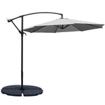 Livingandhome Outdoor 3M Large Cantilever Parasol with Cross and Fillable Base, LG0438LG0441LG0884