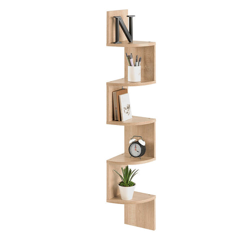 Tiered Wooden Floating Corner Shelf, SP2435